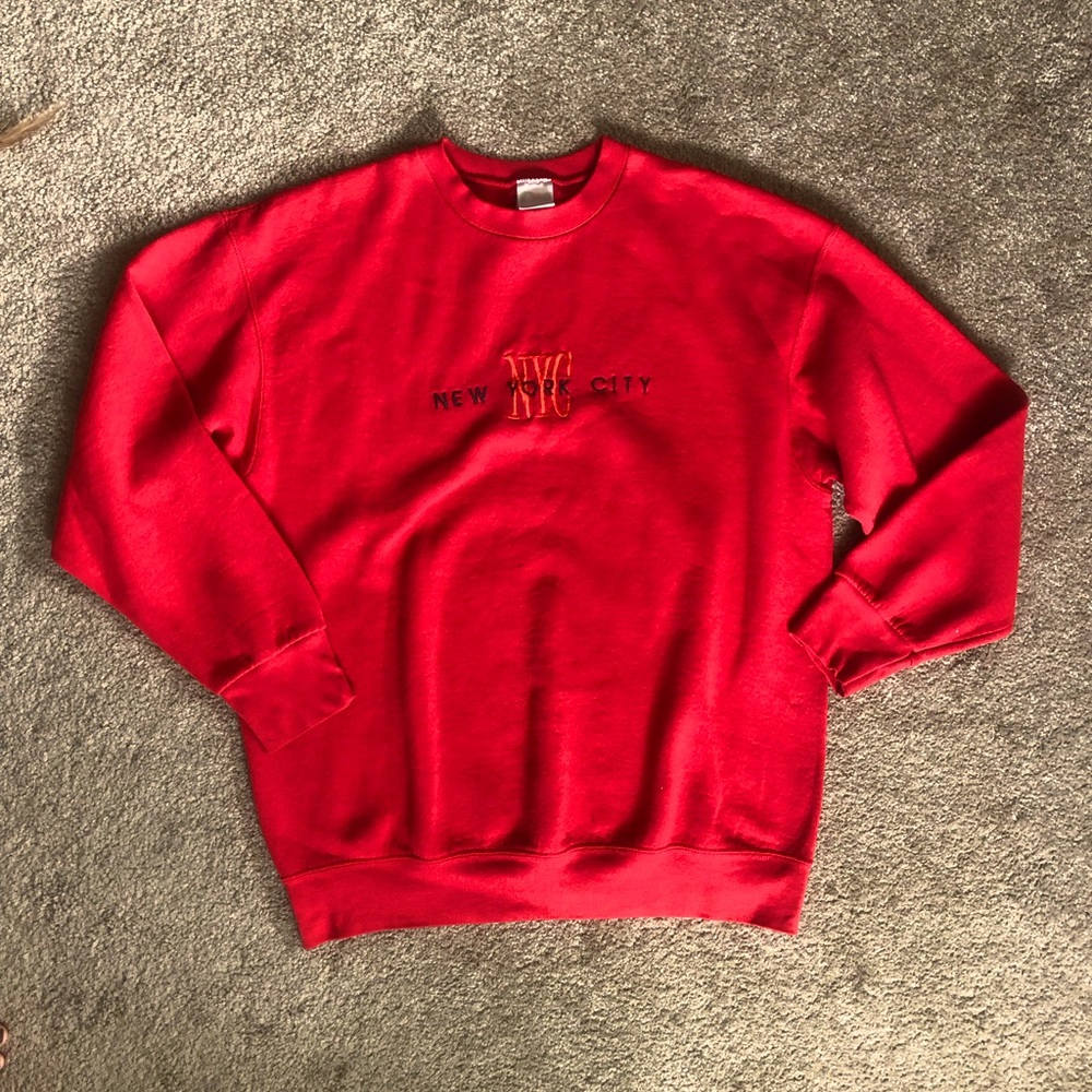 NEW YORK// Red Pullover Sweater